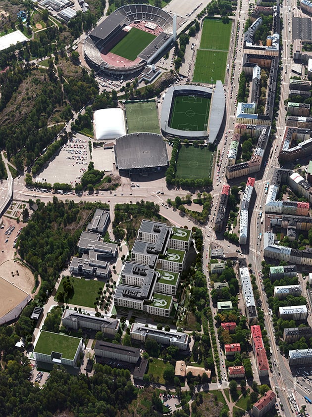 Laakso hospital, areal view. 